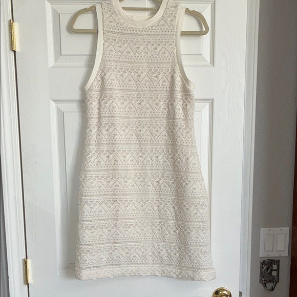 Anthropologie ivory Lace Mini Dress - Picture 7 of 11